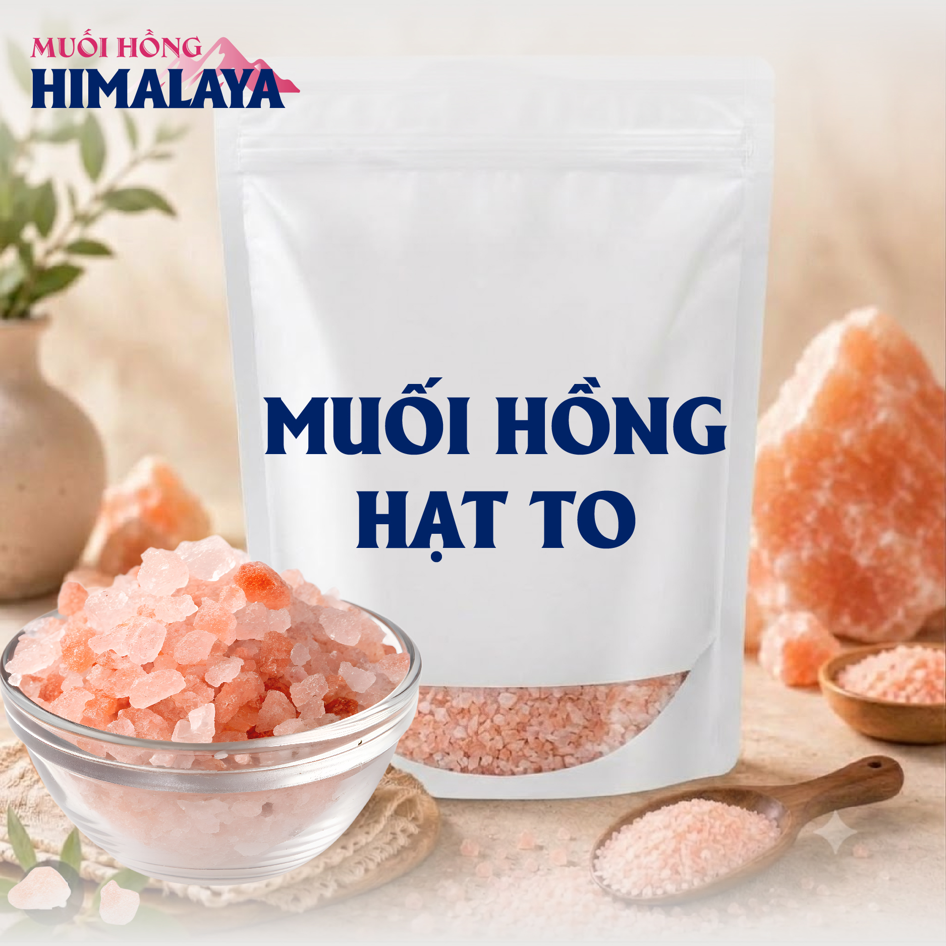 Muối Hồng Himalaya Hạt To